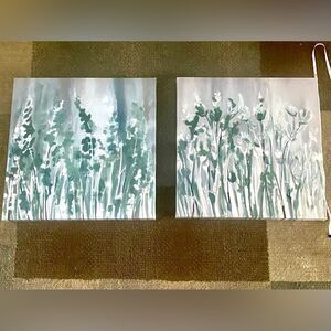 Original Abstract Floral Paintings on Canvas Wall Art Decor